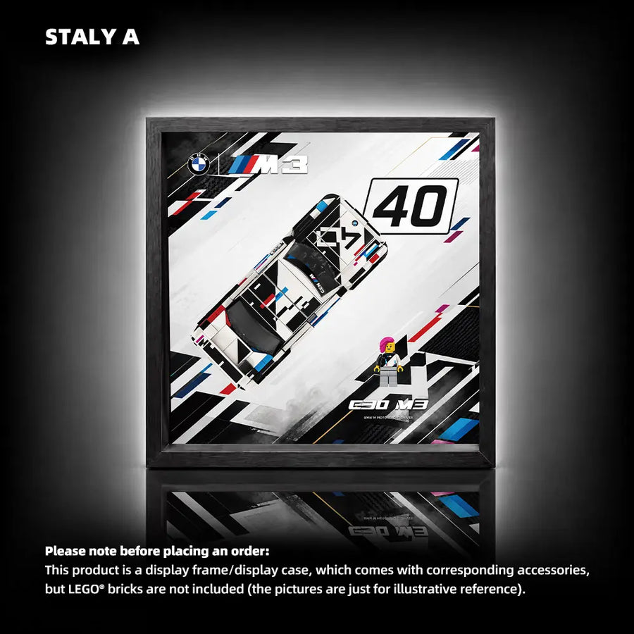 Wall Mountable Display Case for LEGO® Speed Champions BMW M3 (E30) (77263)