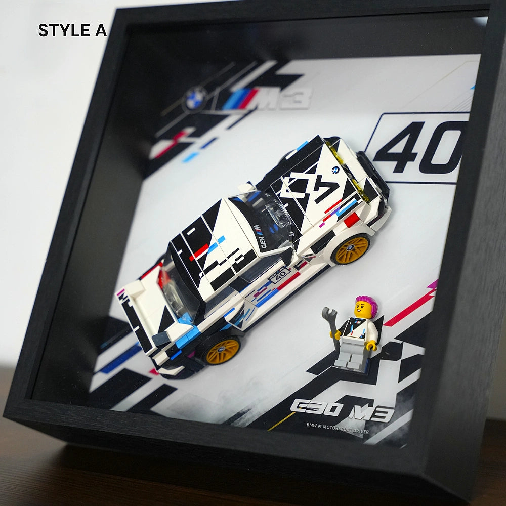 Wall Mountable Display Case for LEGO® Speed Champions BMW M3 (E30) (77263)