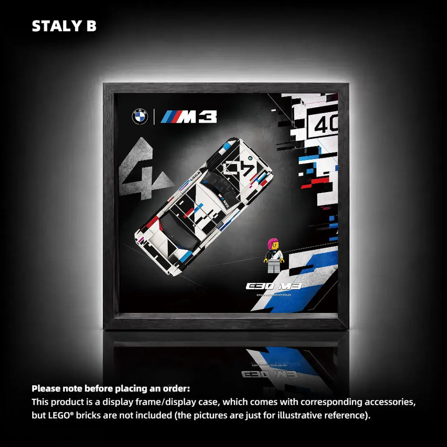 Wall Mountable Display Case for LEGO® Speed Champions BMW M3 (E30) (77263)