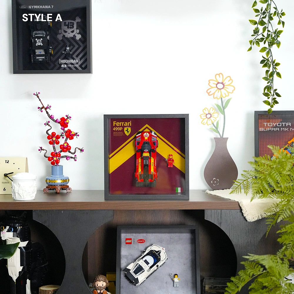 Wall Mountable Display Case for LEGO® Speed Champions Ferrari 499P (77261)