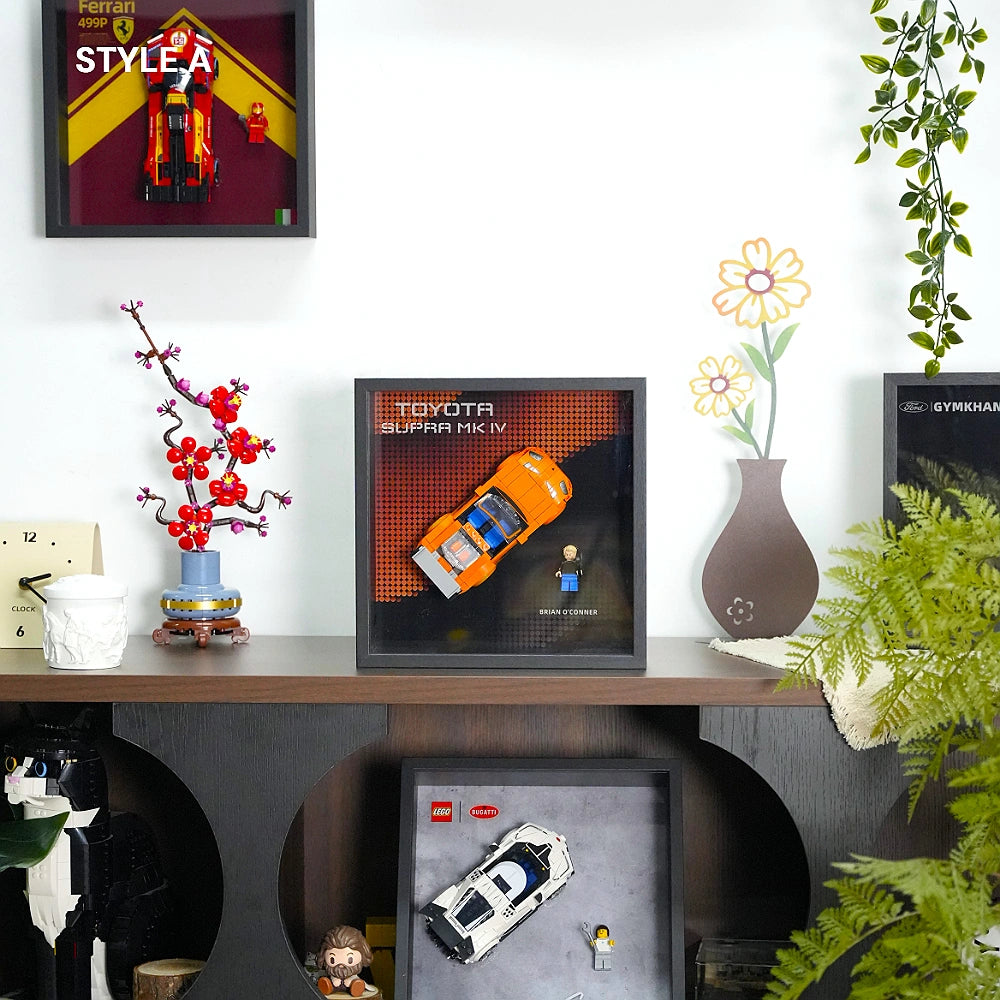 Wall Mountable Display Case for LEGO® Speed Champions The Fast and The Furious Toyota Supra MK4 (77260)