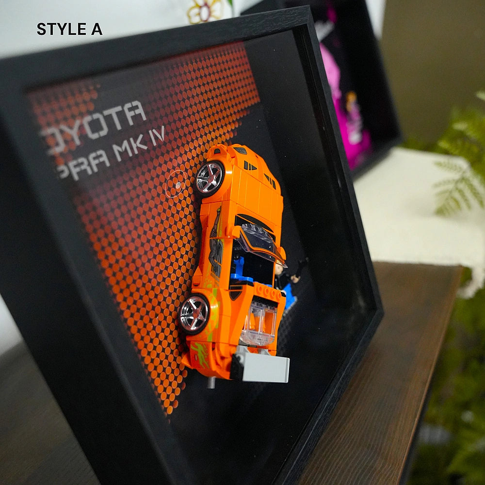Wall Mountable Display Case for LEGO® Speed Champions The Fast and The Furious Toyota Supra MK4 (77260)