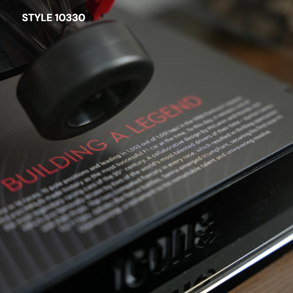 Acryl-Vitrine LEGO MCLAREN MP4/4 F1 & AYRTON SENNA