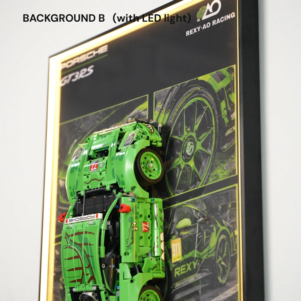 42224c Wall Display Frame for LEGO® Porsche 911 GT3 R REXY AO Racing Car ...