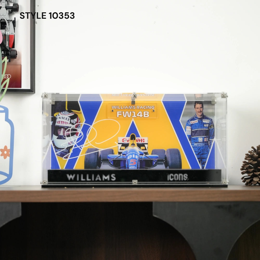 Acryl-Vitrine LEGO MCLAREN MP4/4 F1 & AYRTON SENNA