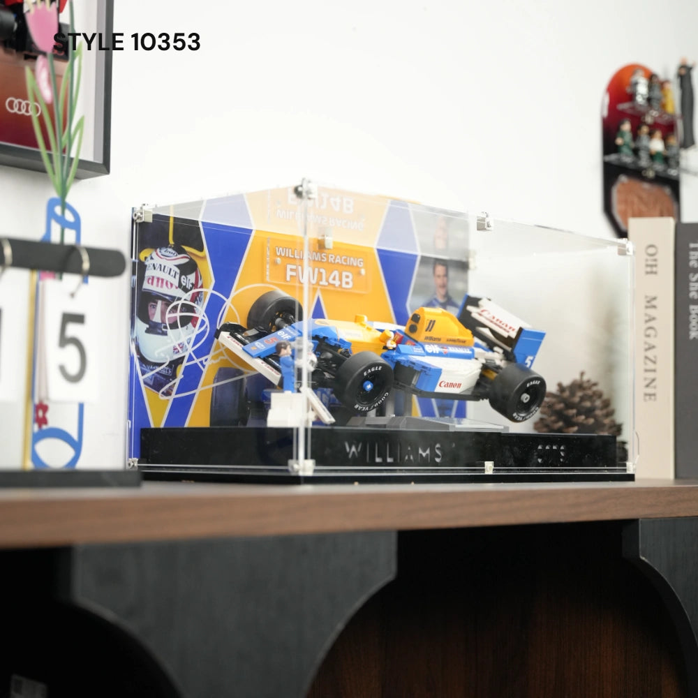 Acryl-Vitrine LEGO MCLAREN MP4/4 F1 & AYRTON SENNA