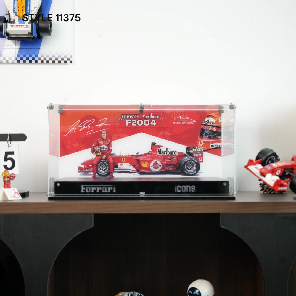 Acryl-Vitrine LEGO MCLAREN MP4/4 F1 & AYRTON SENNA