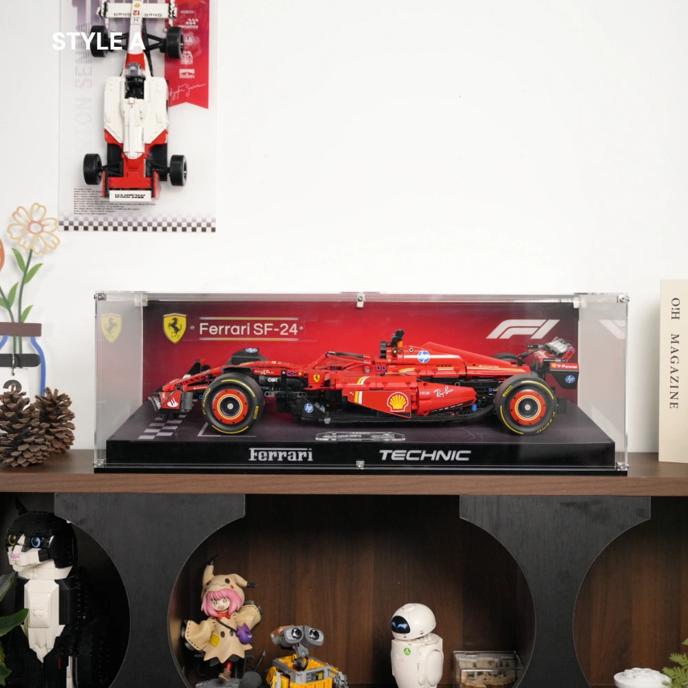 LEGO F1 Display Acrylic Case for Ferrari SF-24 F1 Race Car (42207)