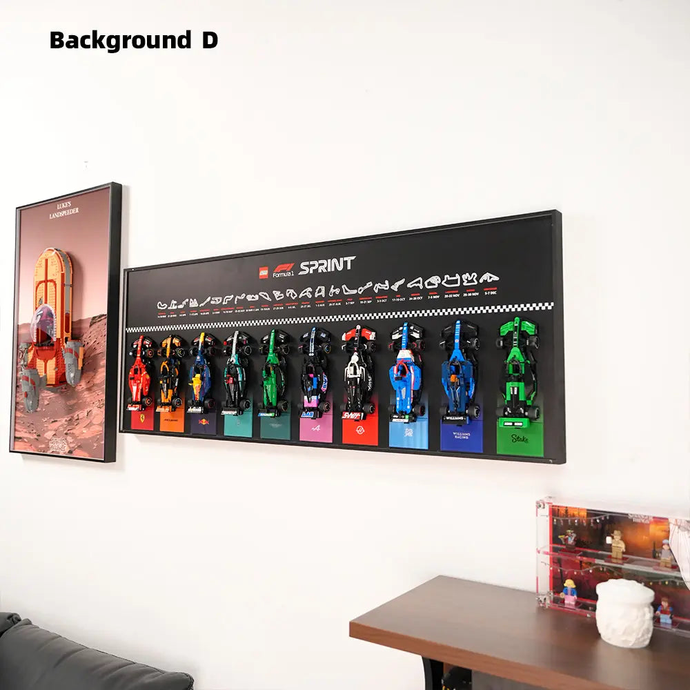  Auto-Wandmontagerahmen für die gesamte Speed Champions F1-Serie PLUS