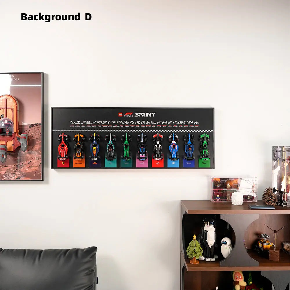  Auto-Wandmontagerahmen für die gesamte Speed Champions F1-Serie PLUS