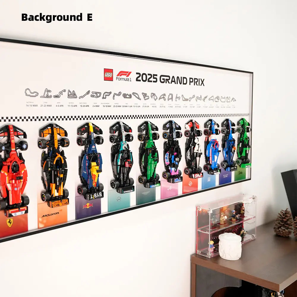  Auto-Wandmontagerahmen für die gesamte Speed Champions F1-Serie PLUS