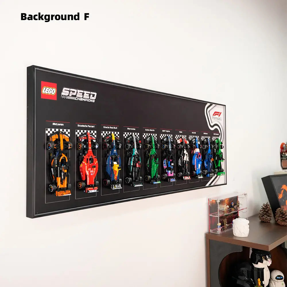  Auto-Wandmontagerahmen für die gesamte Speed Champions F1-Serie PLUS