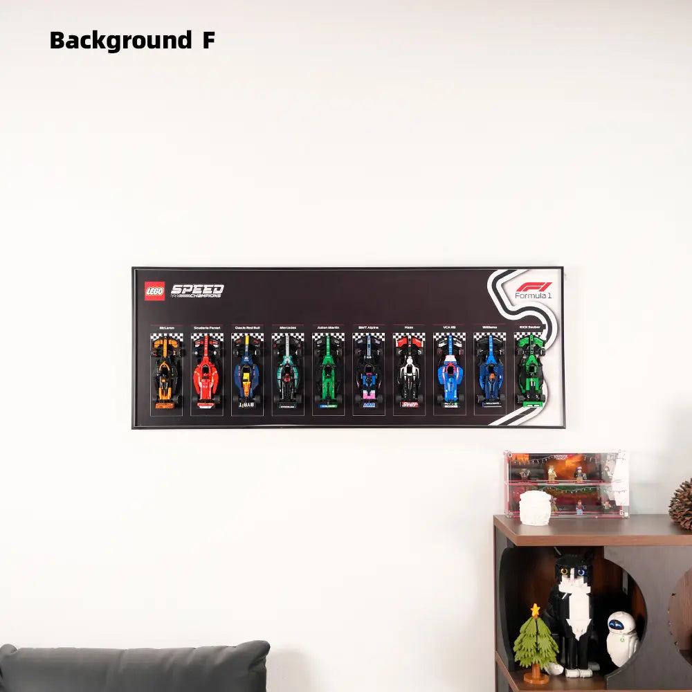  Auto-Wandmontagerahmen für die gesamte Speed Champions F1-Serie PLUS