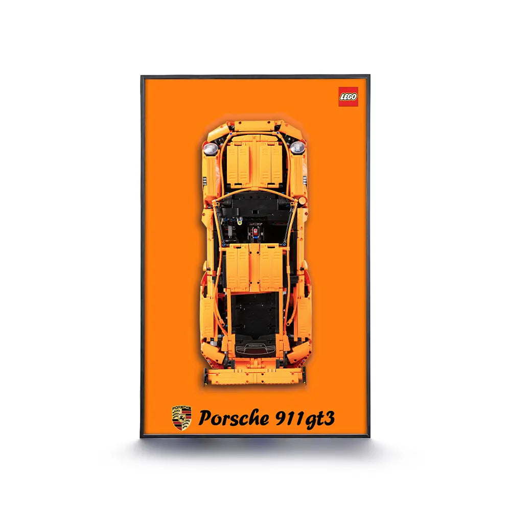 ともりん様H192_A1フレームシルバー LEGO™ Frame for Porsche 911 GT3 RS(42056)/christmas gift – dia-dia-dia