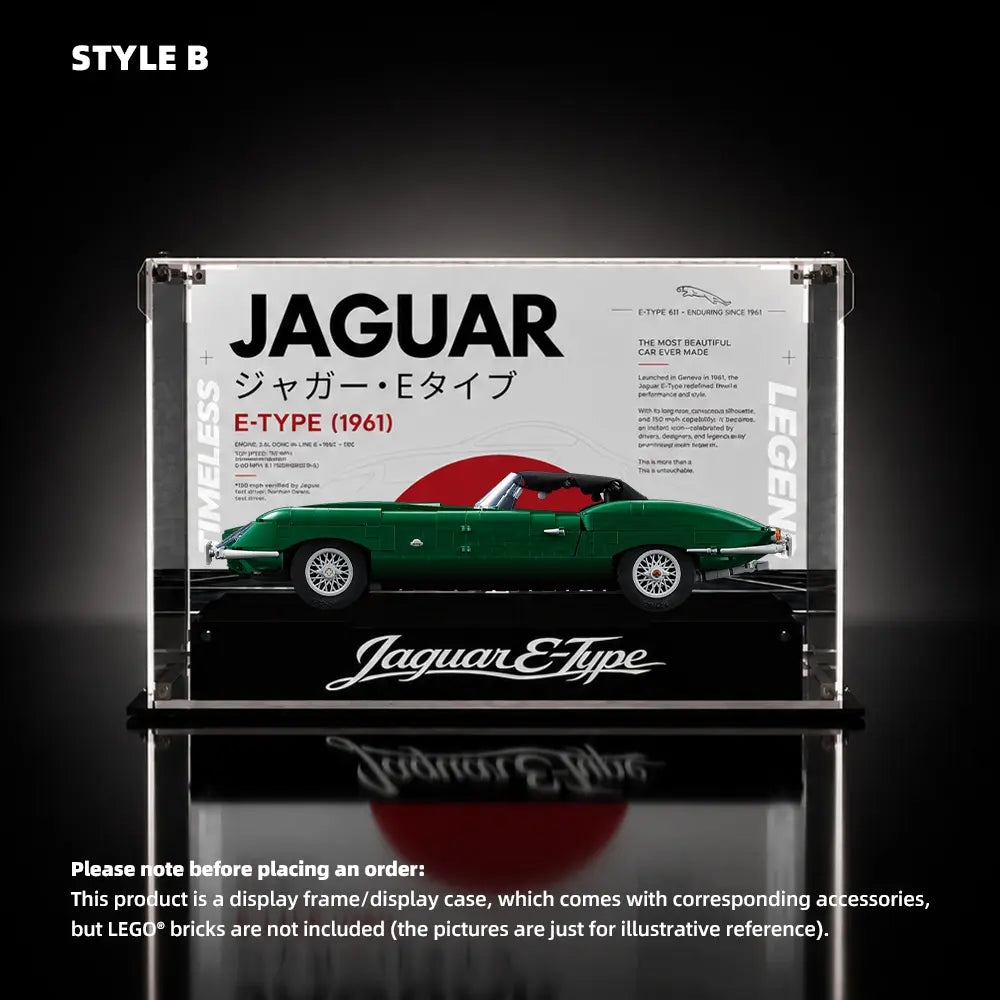 Acrylic Display Case for LEGO® Icons Jaguar E-Type (11381)