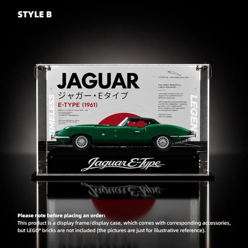 Acrylic Display Case for LEGO® Icons Jaguar E-Type (11381)