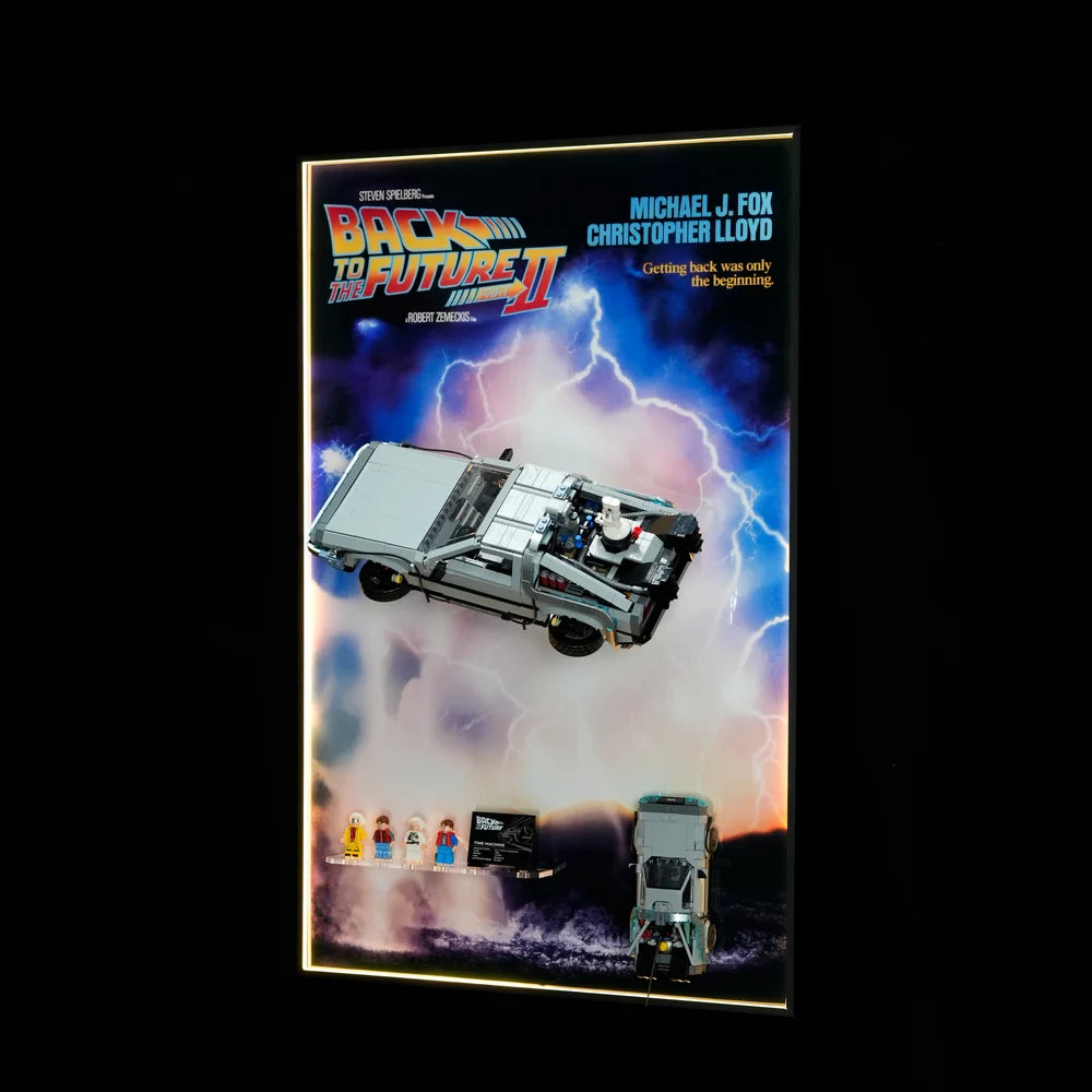 [pre-sale]Wall Display frame for LEGO® ICONS™ Back to the Future Time Machine (77256 & 10300)
