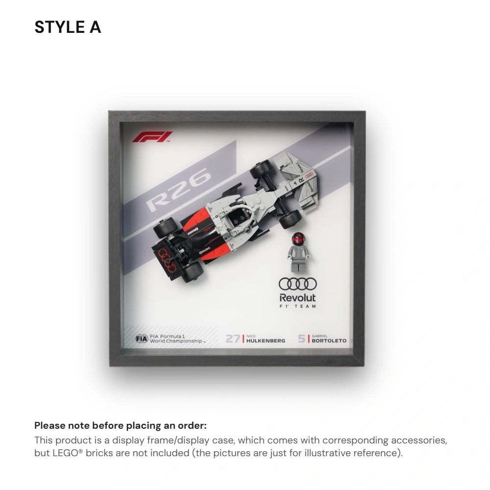 LEGO F1 Display Case for Speed Champions Audi Revolut F1 Team R26 Race Car(77259)