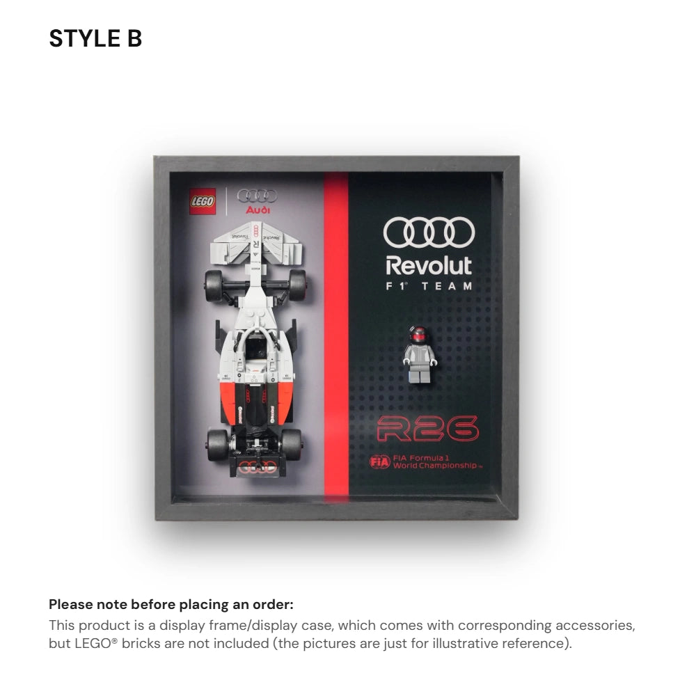 LEGO F1 Display Case for Speed Champions Audi Revolut F1 Team R26 Race Car(77259)