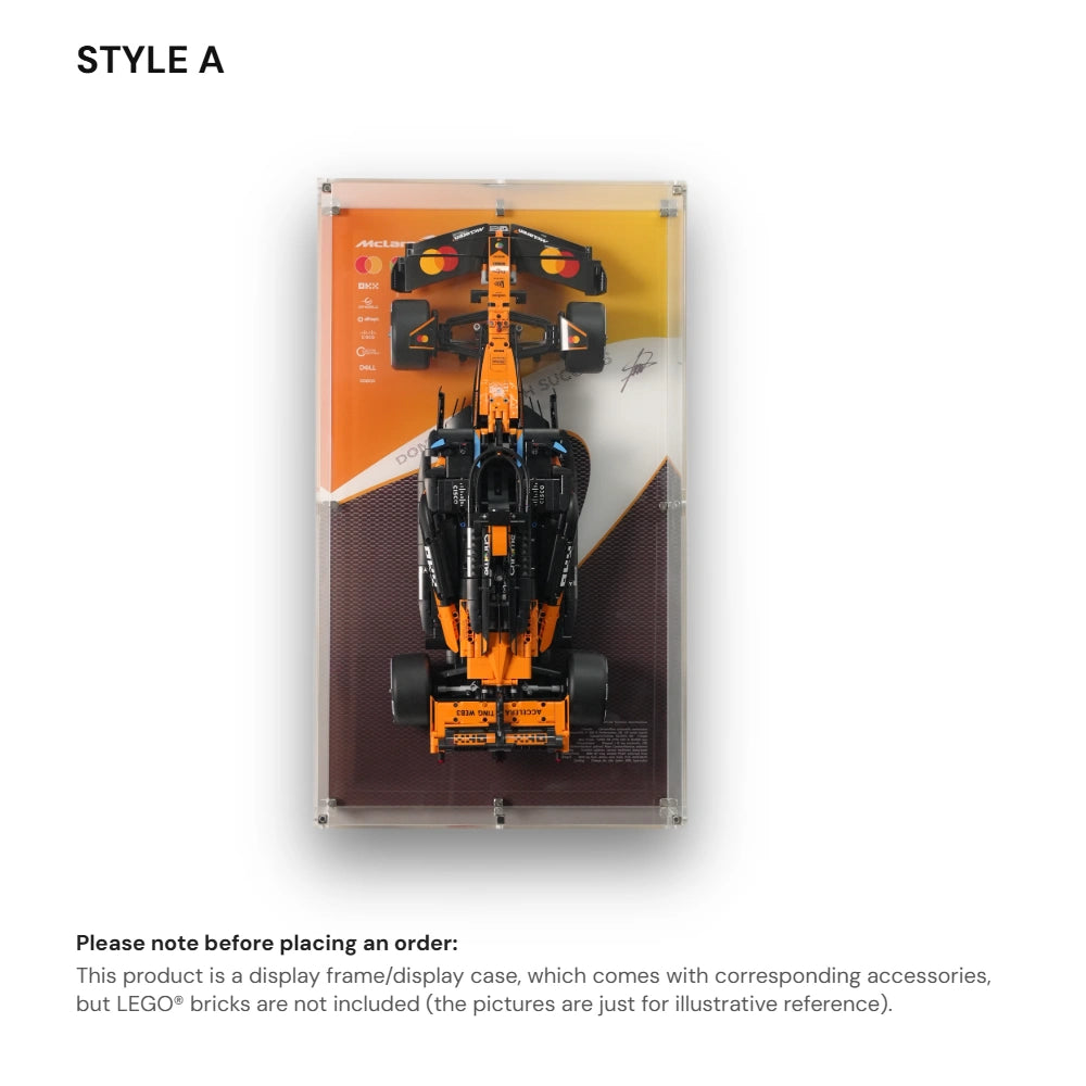 LEGO Display Frame Acrylic Dust Cover for McLaren MCL39 F1 Car (42228)