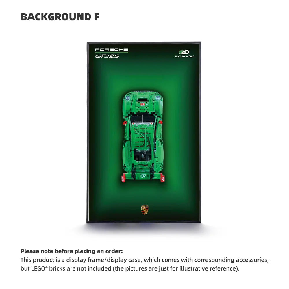 Wall Display Frame for LEGO® Porsche 911 GT3 R REXY AO Racing Car (42224)