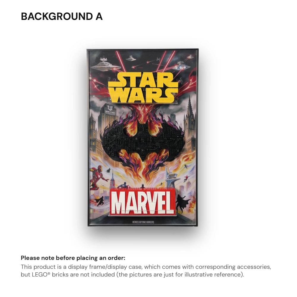 LEGO Display Frame for Marvel & Batman & Star Wars Logo trinity(75407&76330&76313)