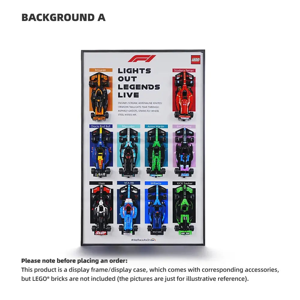 Cadre d'exposition LEGO™ Speed Champion F1 series