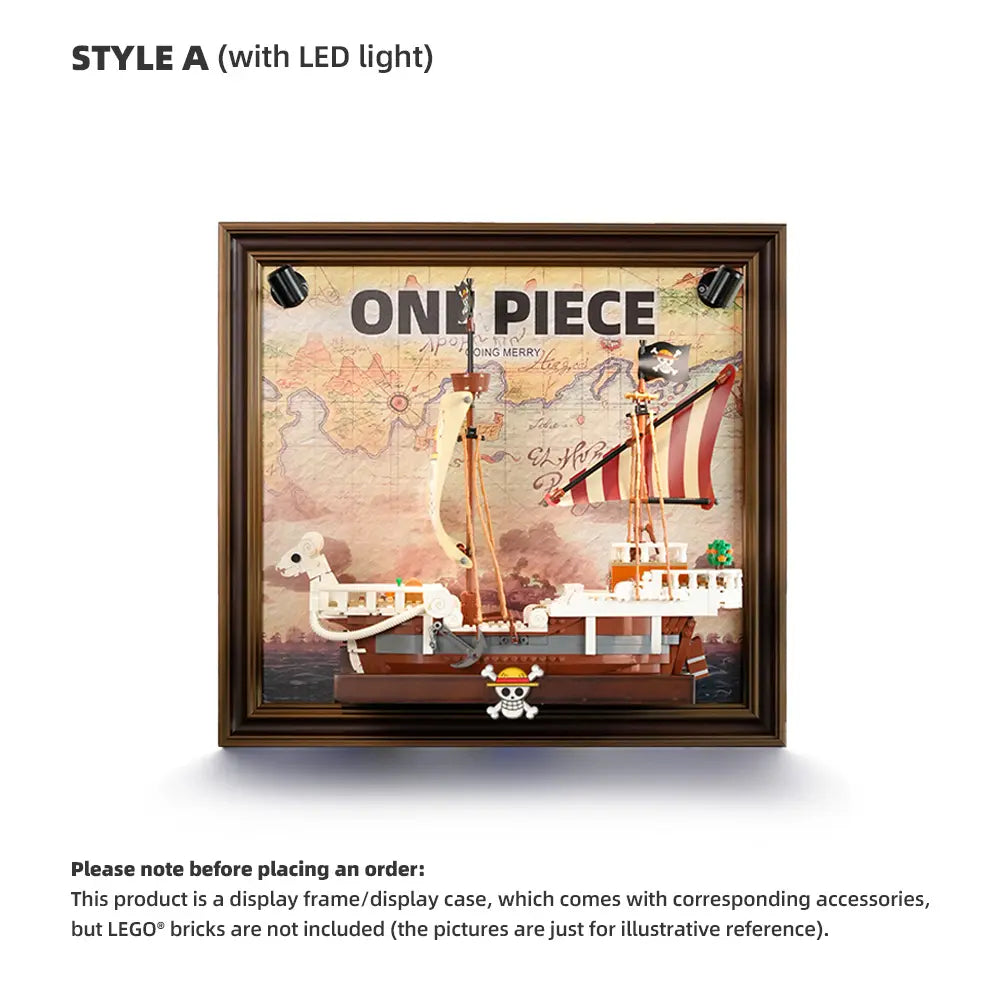 Compact Wall Display Frame for LEGO Going Merry Pirate Ship (75639)