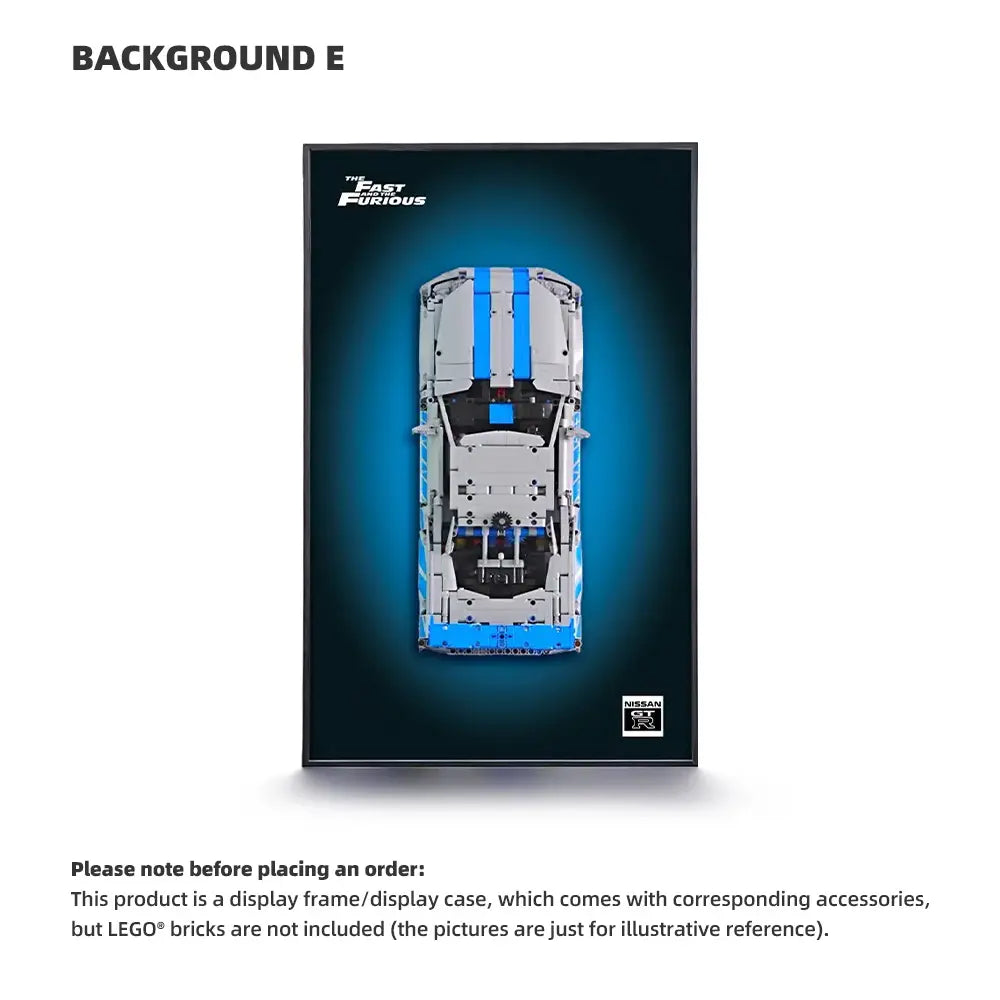 LEGO Display Frame for 2 Fast 2 Furious Nissan Skyline GT-R R34 Car (42210)