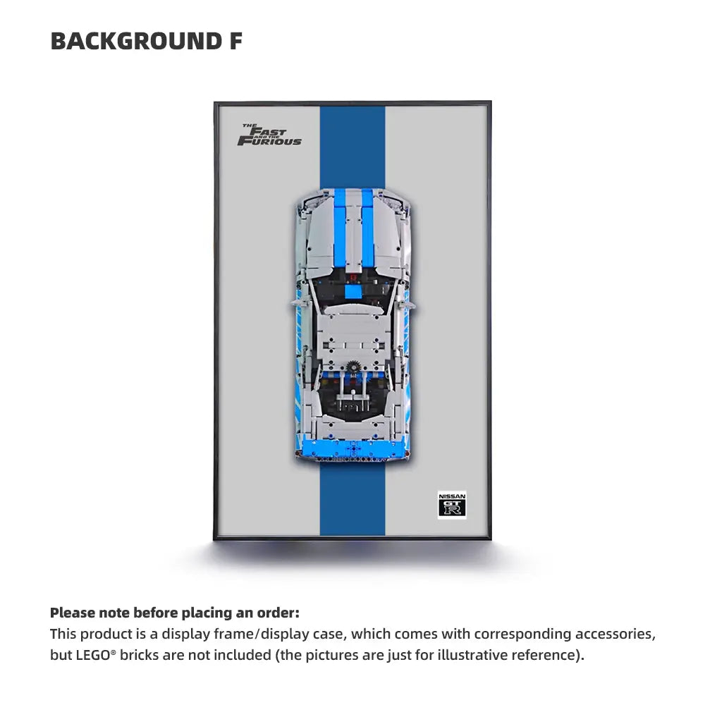 LEGO Display Frame for 2 Fast 2 Furious Nissan Skyline GT-R R34 Car (42210)