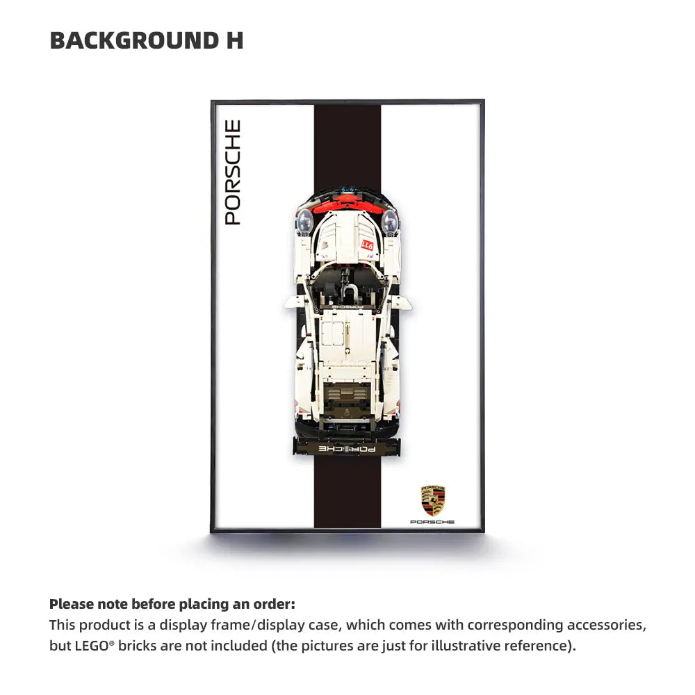 Auto-Wandhalterung für LEGO® TECHNIC™ Porsche 911 RSR (42096）