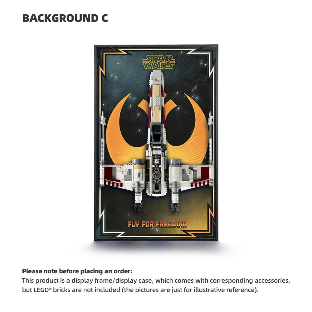 Wall Display Frame for LEGO® Star Wars™ X-Wing Starfighter (75355