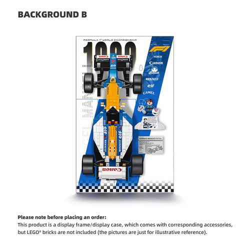 LEGO Display Acrylic Frame for Icons: F1 Legends (10330, 10353, 11375)