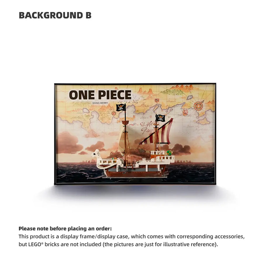 Wall Display Frame for LEGO® The Going Merry Pirate Ship in One Piece (75639) PLUS