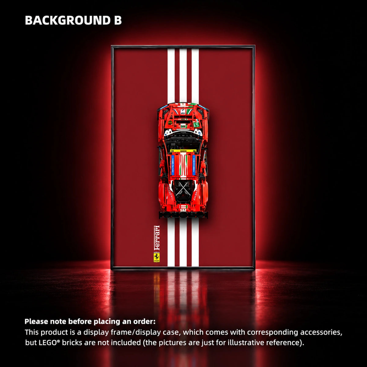 Display frame for LEGO Ferrari 488 (42125) — Ferrari 488 B.