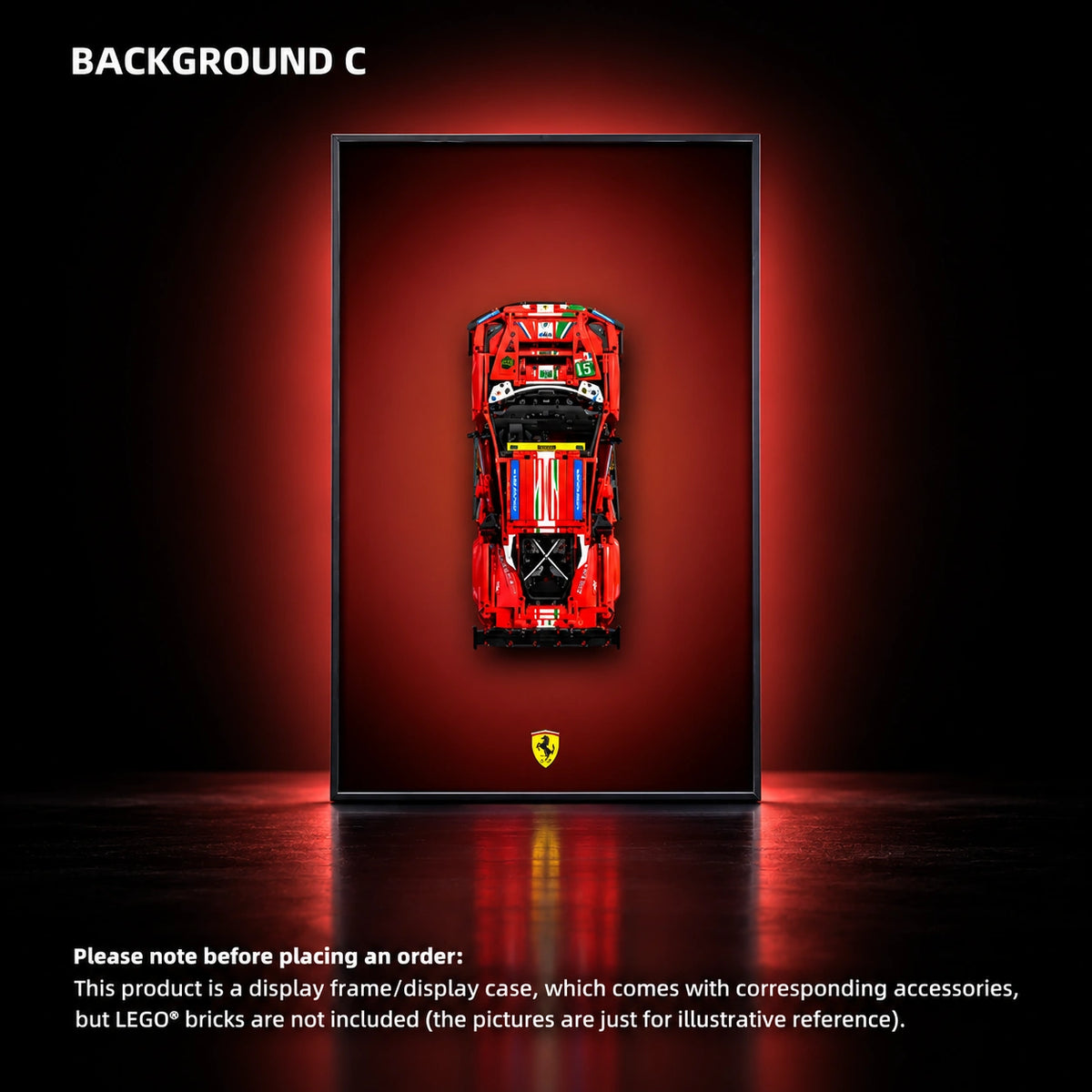Display frame for LEGO Ferrari 488 (42125) — Ferrari 488 C.