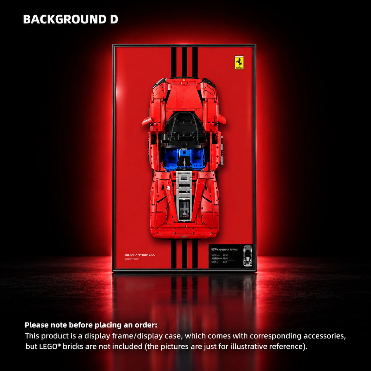 Display frame for LEGO Ferrari Daytona SP3 (42143) — Ferrari SP3 D.