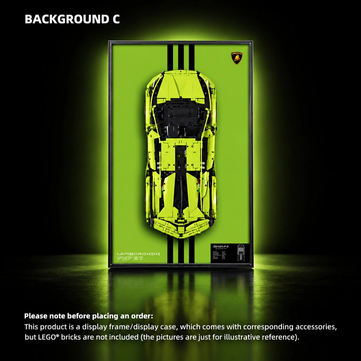 Display frame for LEGO Lamborghini Sián FKP 37 (42115) — Lamborghini C.