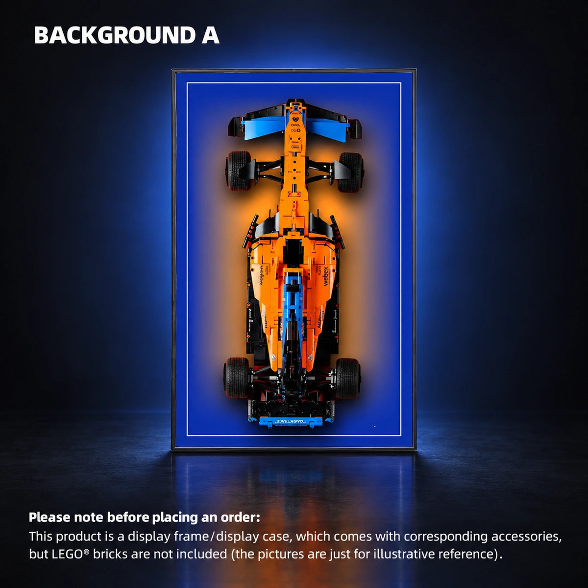 Display frame for LEGO McLaren Formula 1™ Race Car (42141) — McLaren F1 A.
