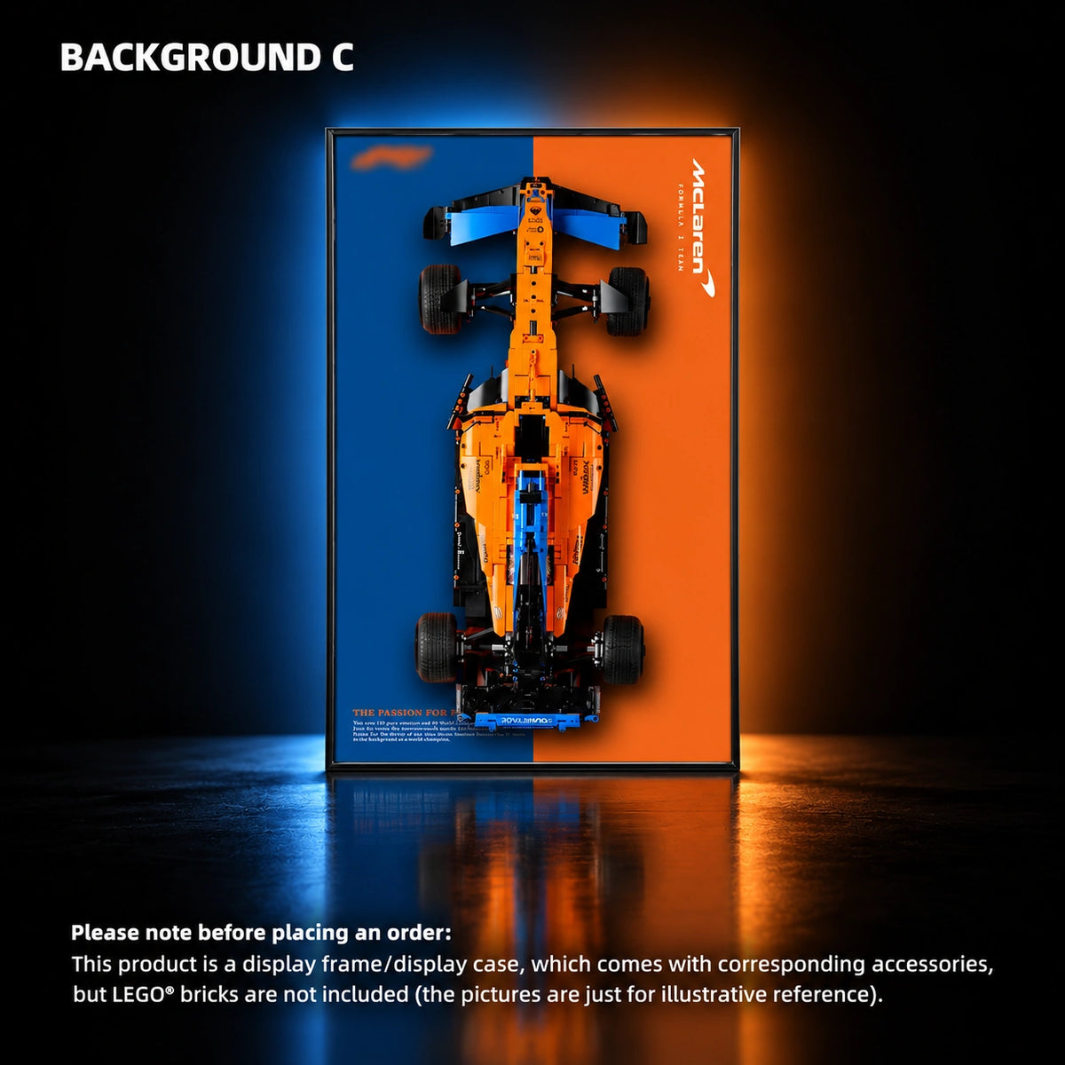 Display frame for LEGO McLaren Formula 1™ Race Car (42141) — McLaren F1 C.