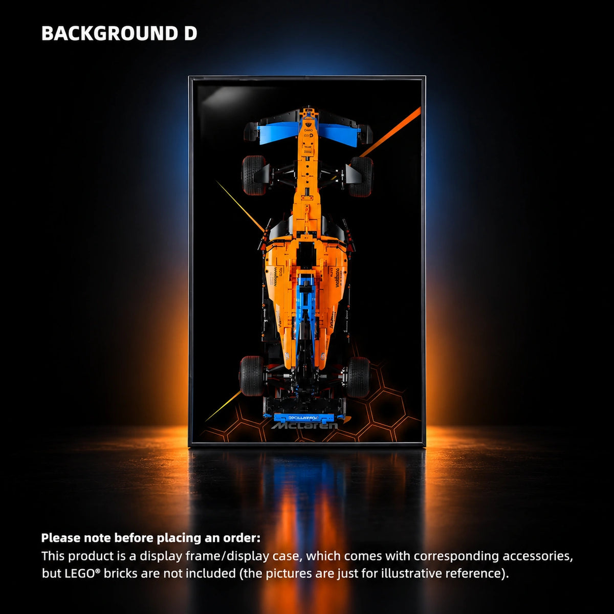 Display frame for LEGO McLaren Formula 1™ Race Car (42141) — McLaren F1 D.