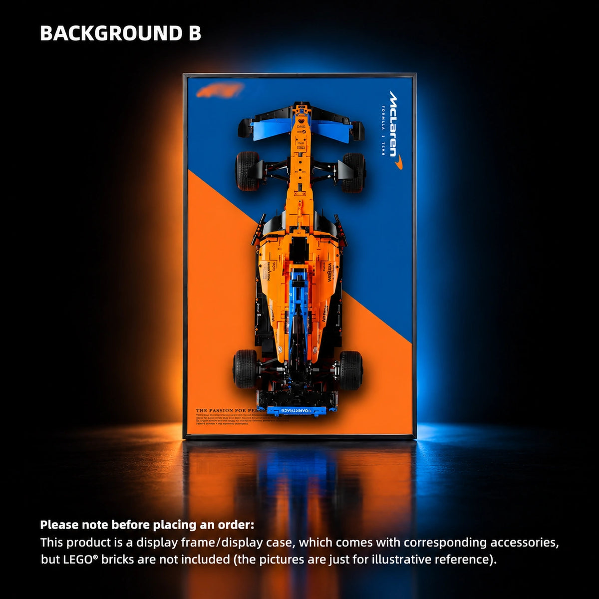 Display frame for LEGO McLaren Formula 1™ Race Car (42141) — McLaren F1 B.