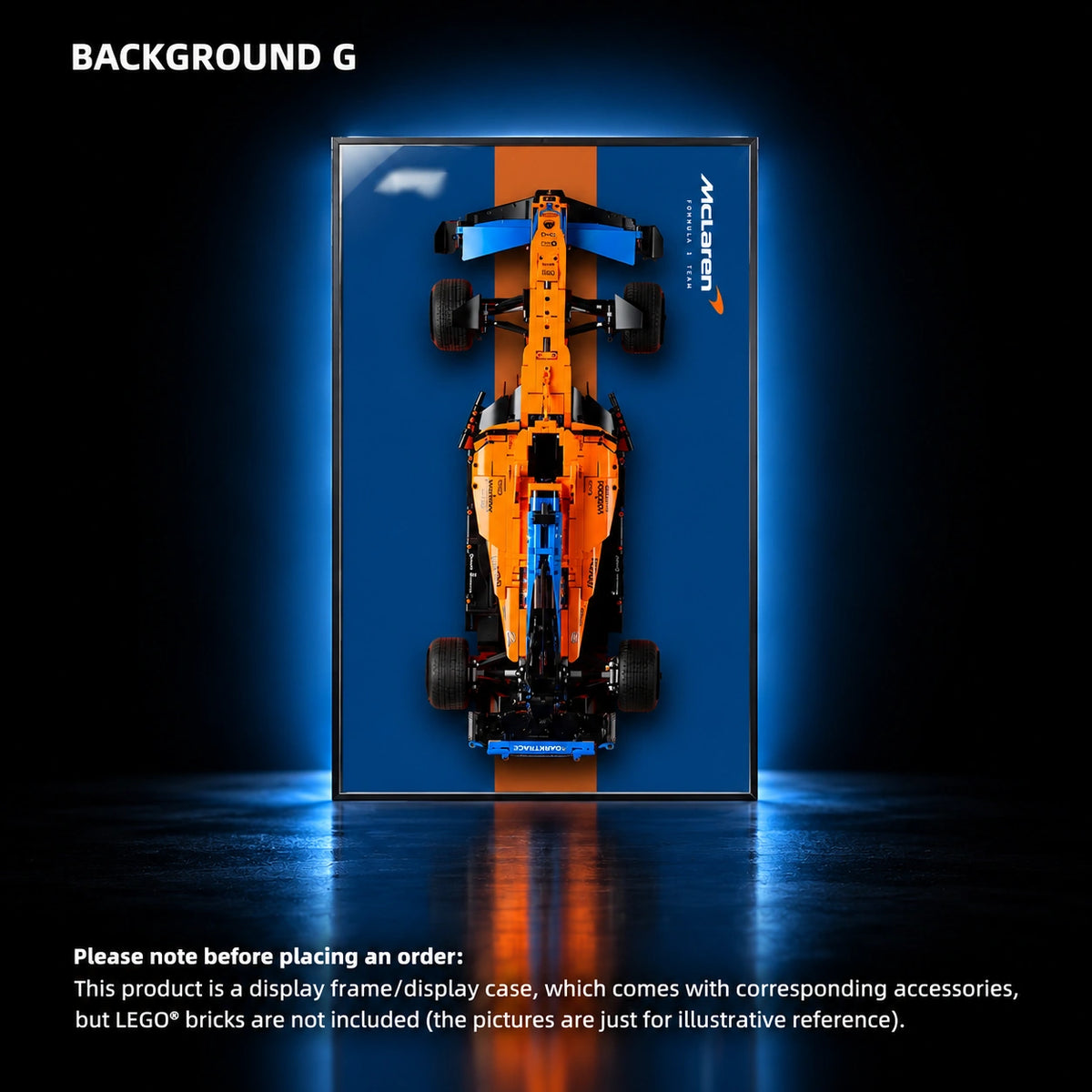 Display frame for LEGO McLaren Formula 1™ Race Car (42141) — McLaren F1 G.