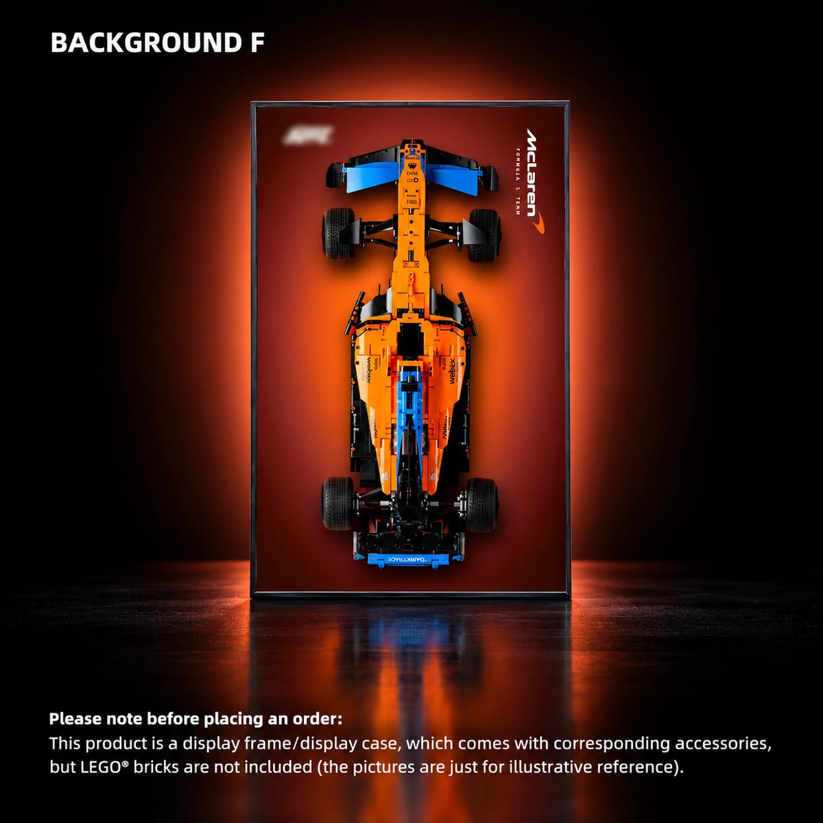 Display frame for LEGO McLaren Formula 1™ Race Car (42141) — McLaren F1 F.