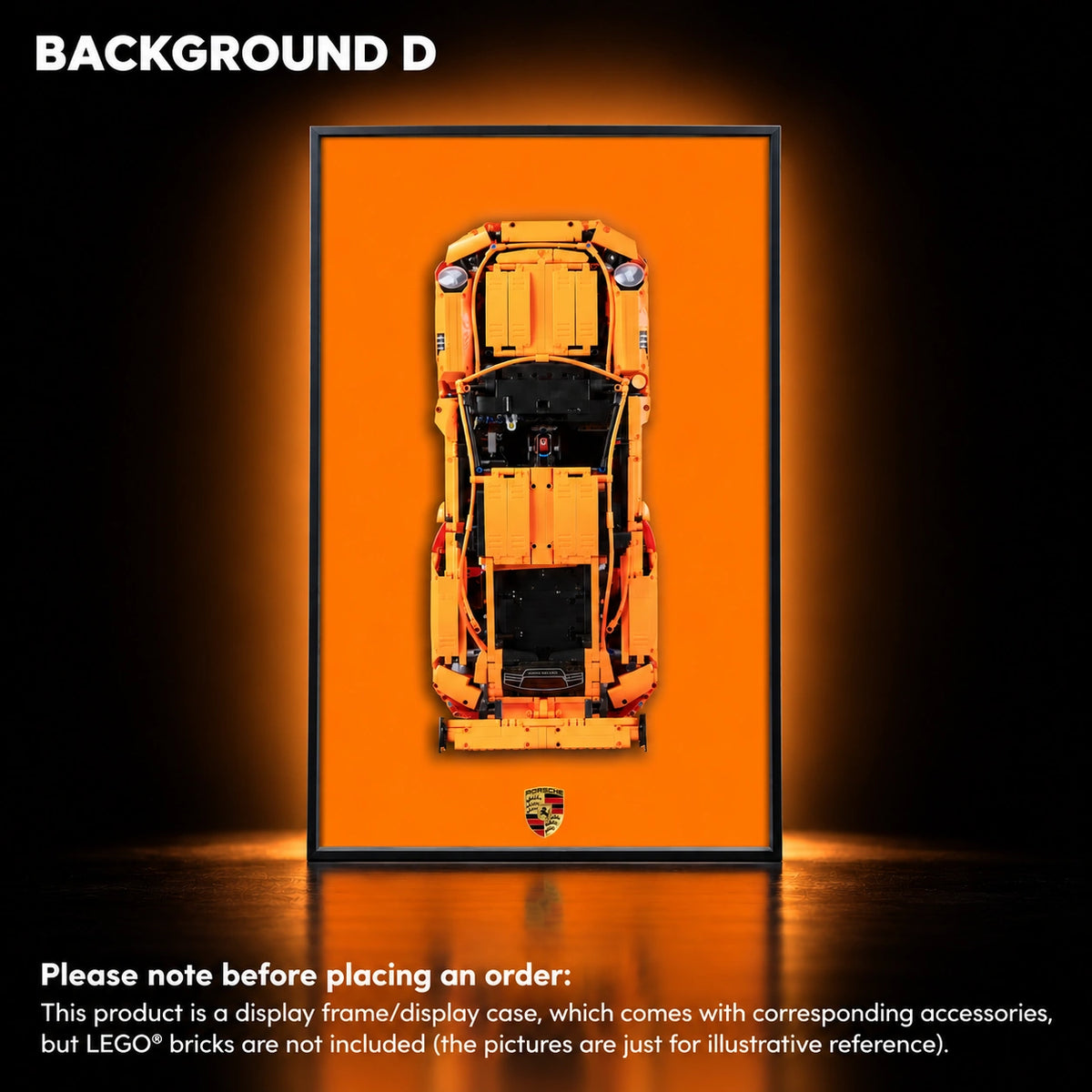 Display frame for LEGO Porsche 911 GT3 RS (42056) — Porsche GT3 D.