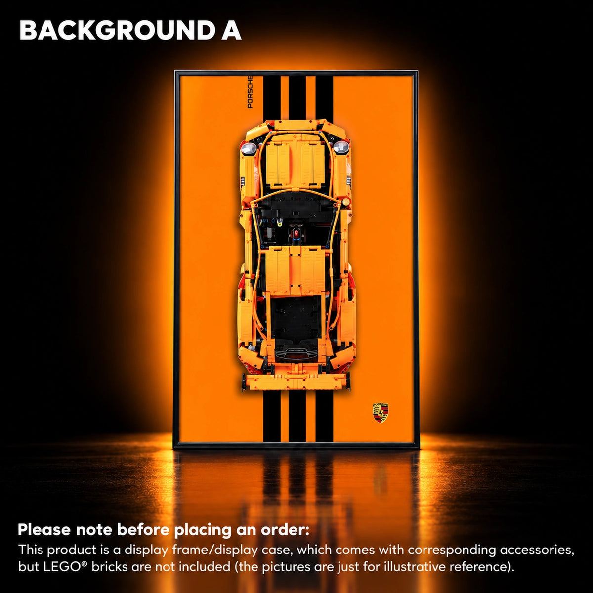 Display frame for LEGO Porsche 911 GT3 RS (42056) — Porsche GT3 A.