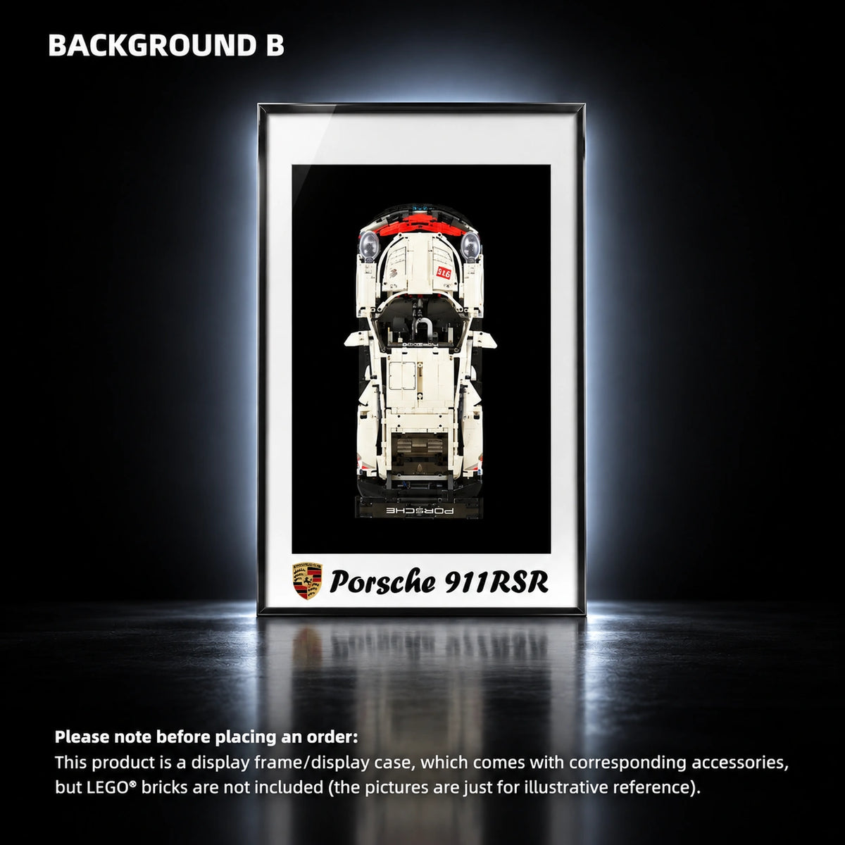 Display frame for LEGO Porsche 911 RSR (42096) — Porsche 911 B.