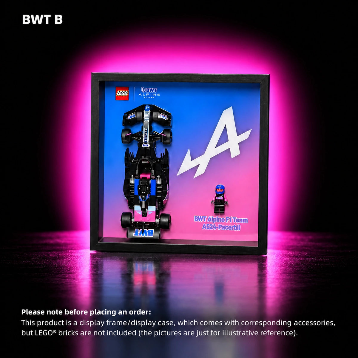 LEGO Speed Champions display case — 2025 display version — BWT Alpine（77248）, B.