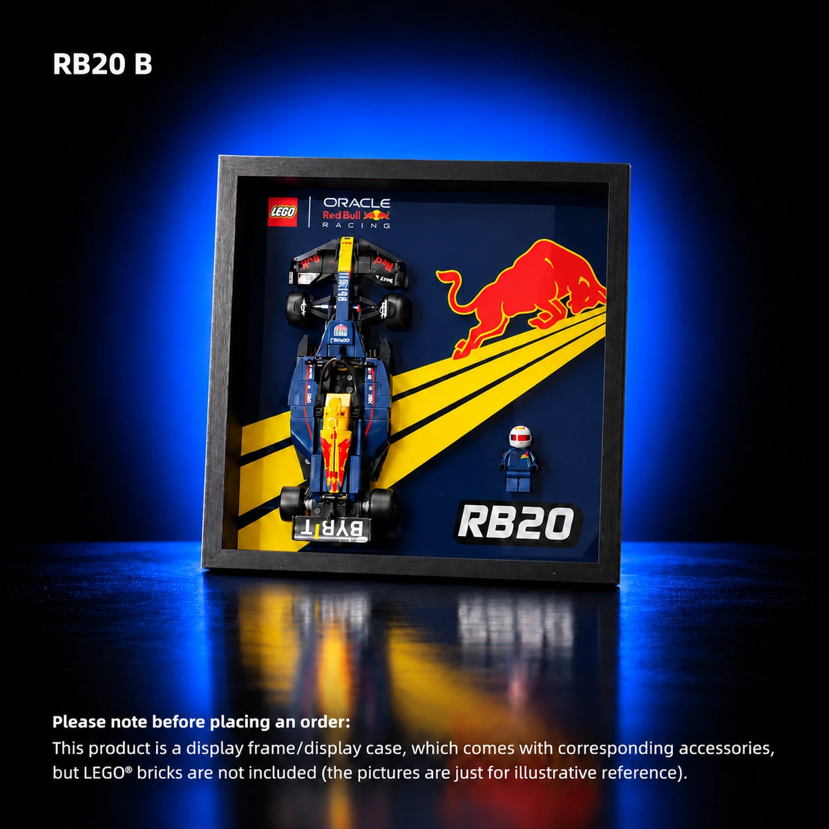 LEGO Speed Champions display case — 2025 display version — Red Bull Racing RB20（77243）, B.