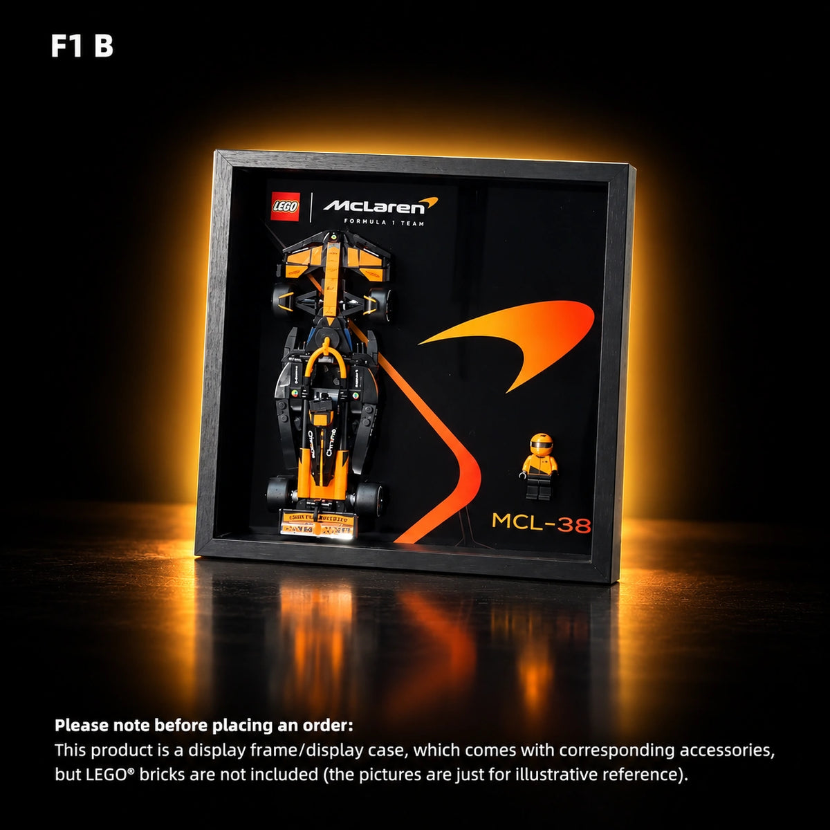LEGO Speed Champions display case — 2025 display version — McLaren-f1（77251）, B.